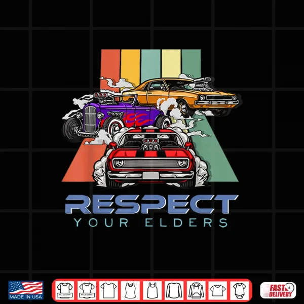 Design Car Guys Respect Your Elders Classic Cars Shirt
