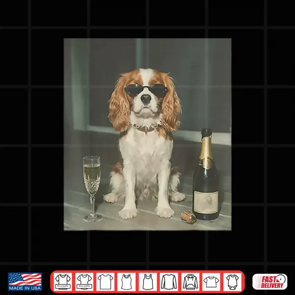 Cavalier King Charles Drinking Champagne Shirt 4 Design Cavalier King Charles Drinking Champagne Shirt