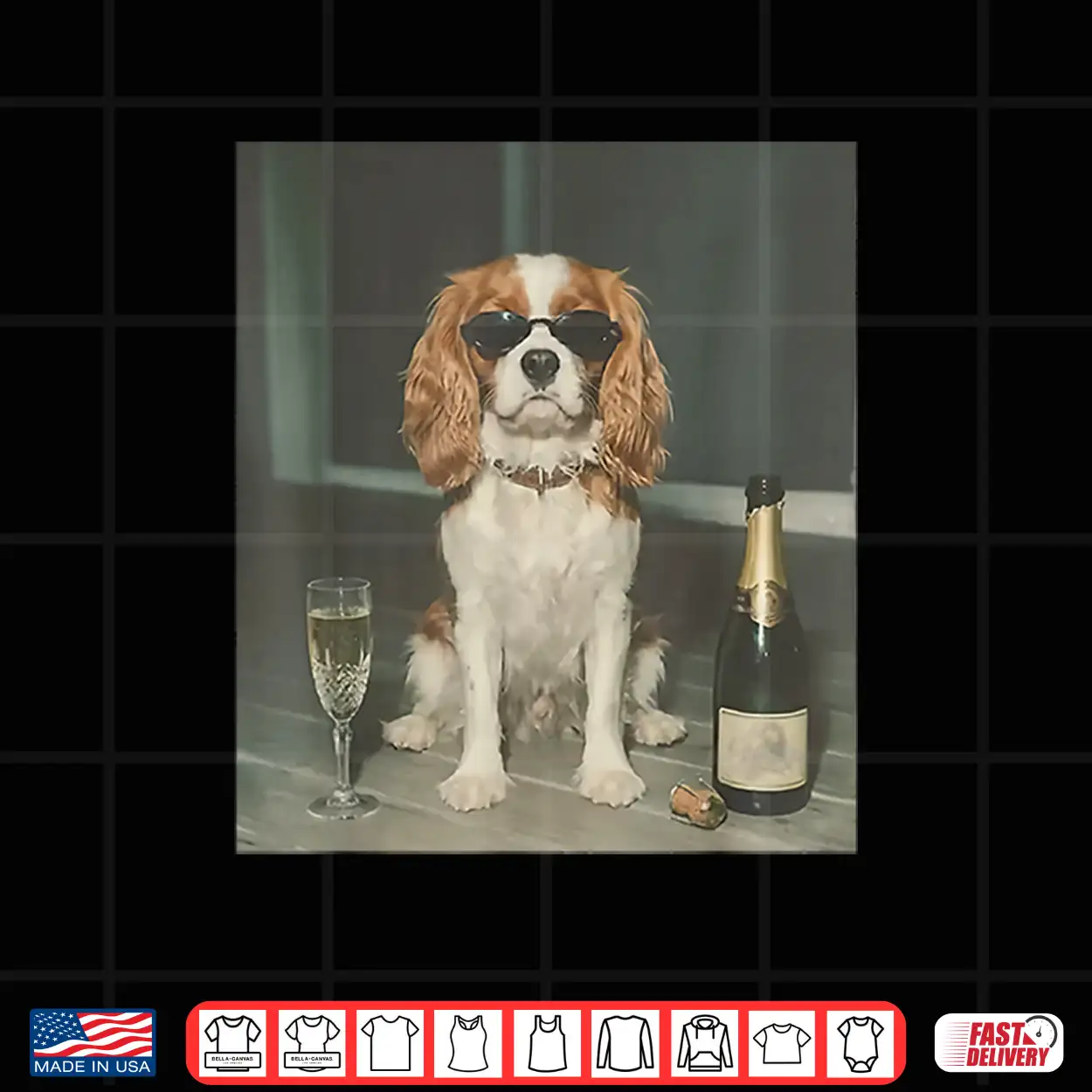 Cavalier King Charles Drinking Champagne Shirt Cavalier King Charles Drinking Champagne Shirt