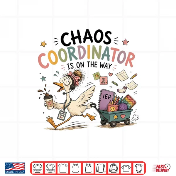 Chaos Coordinator Is On The Way Sped Teacher Goose Shirt 4 Design Chaos Coordinator is On The Way Sped Teacher Goose Shirt