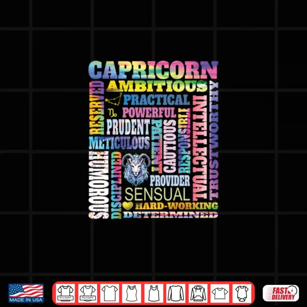 Design Characteristics of Aries Capricorn Astrology Sign Horoscope Shirt
