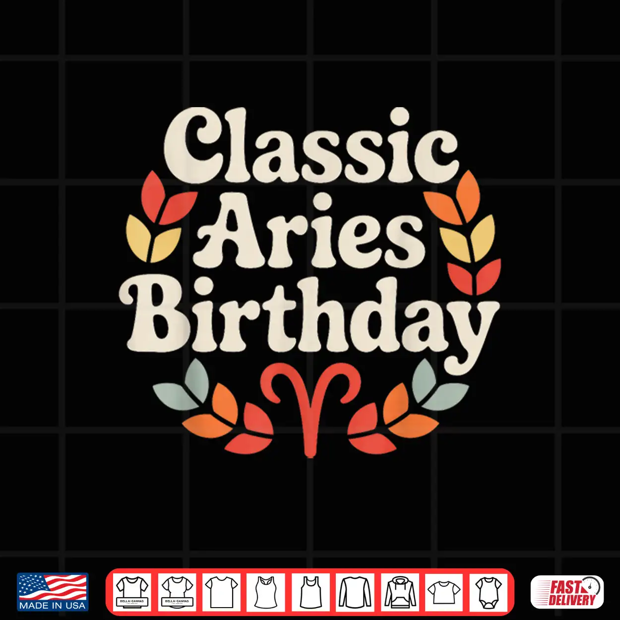 Classic Aries Birthday Zodiac Geometric Wreath Art Shirt Classic Aries Birthday Zodiac Geometric Wreath Art Shirt