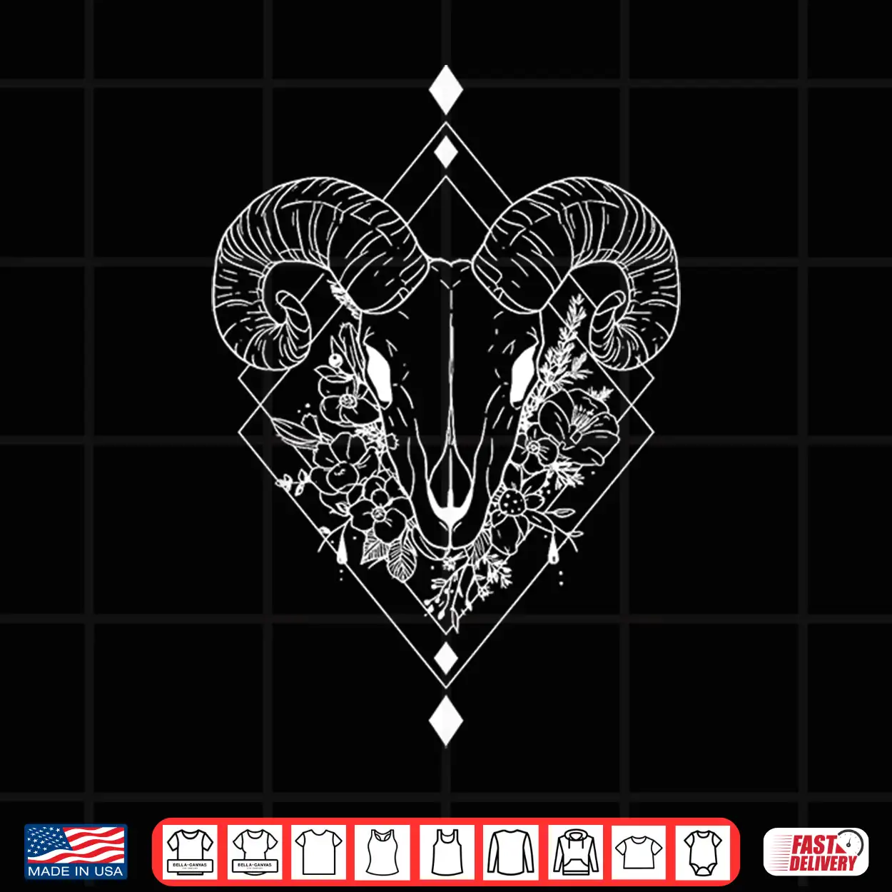 Floral Ram Head Aries Zodiac Sign Witchy Aesthetic Shirt Floral Ram Head Aries Zodiac Sign Witchy Aesthetic Shirt