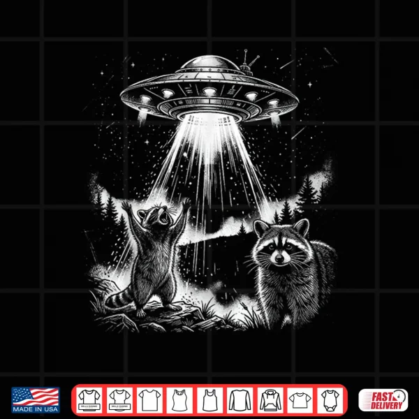 Funny Alien Raccoon Ufo Shirt 4 Design Funny Alien Raccoon UFO Shirt