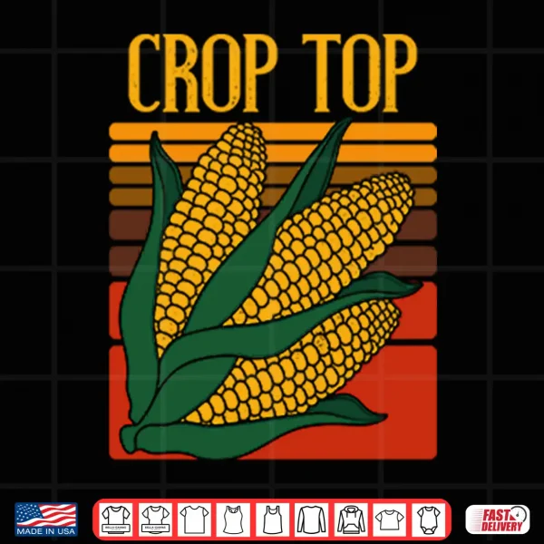 Design Funny Crop Top Corn Shirt 2