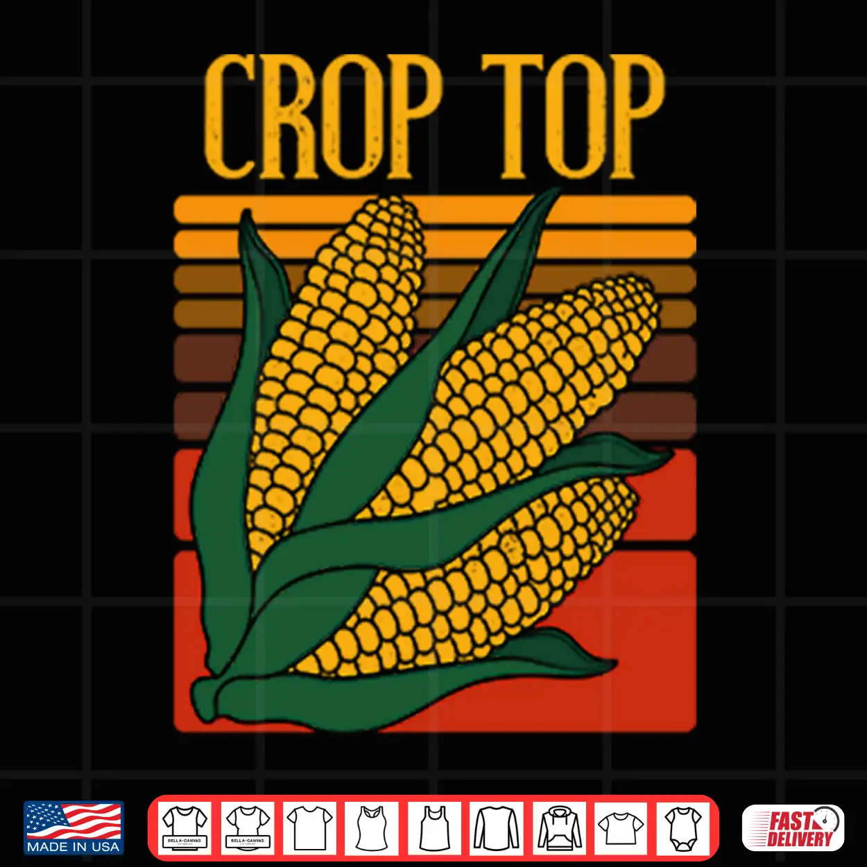 Funny Crop Top Corn Shirt Funny Crop Top Corn Shirt