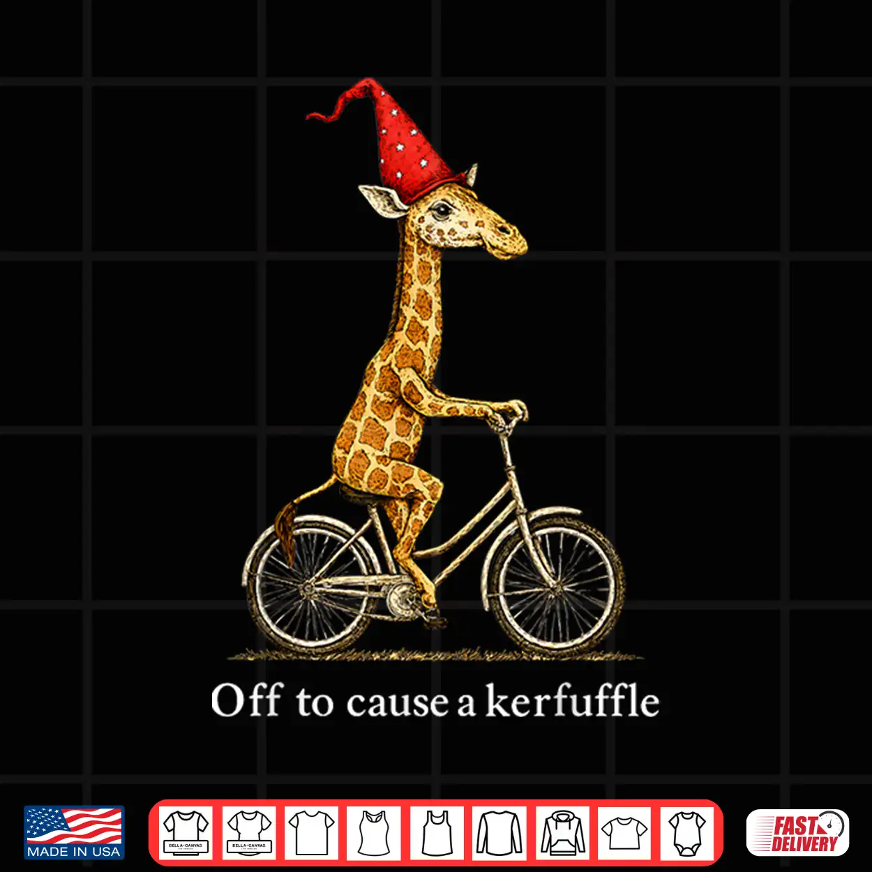 Giraffe Off To Cause A Kerfuffle Shirt Giraffe Off To Cause A Kerfuffle Shirt