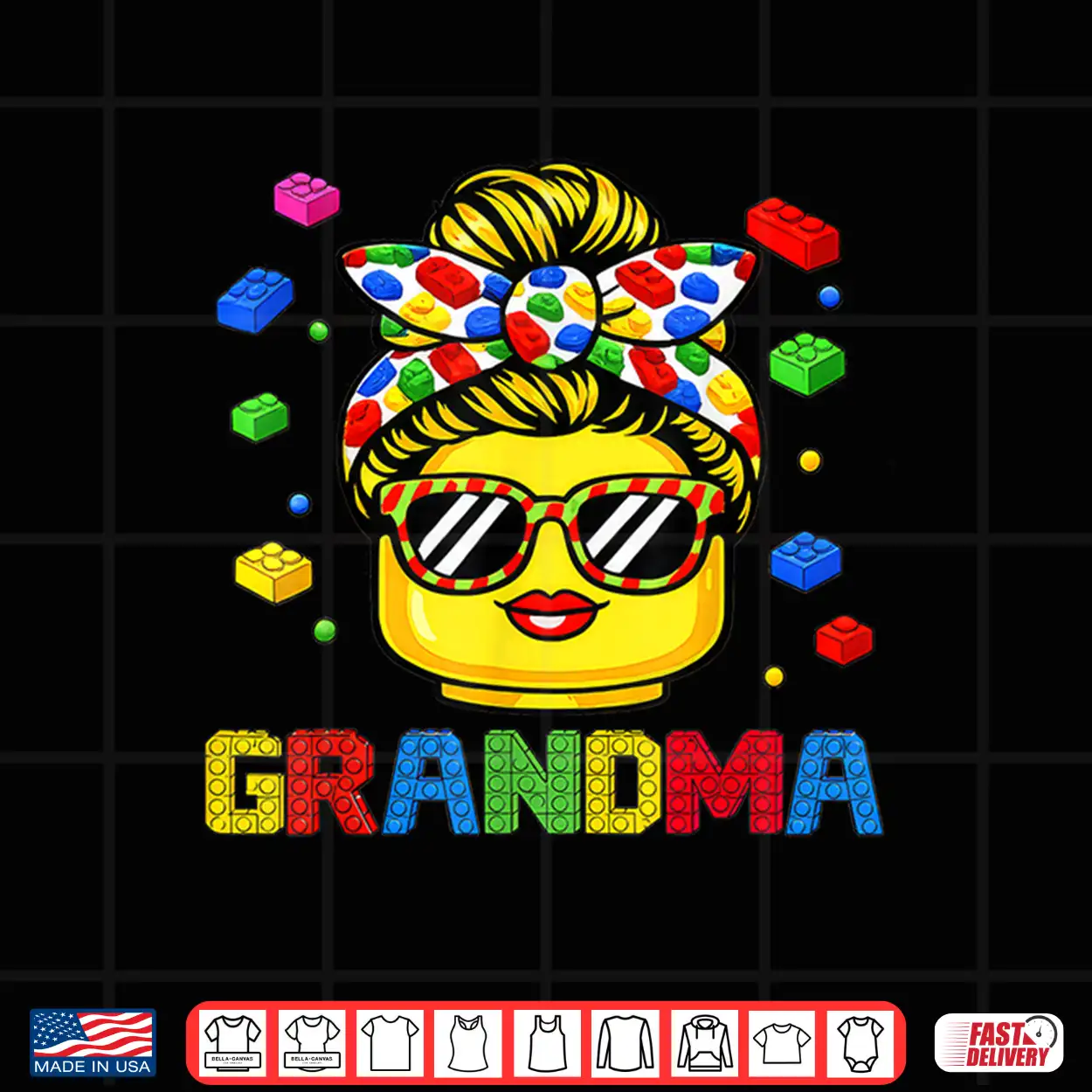 Grandma Master Builder Building Bricks Blocks Mothers Day Shirt Grandma Master Builder Building Bricks Blocks Mothers Day Shirt