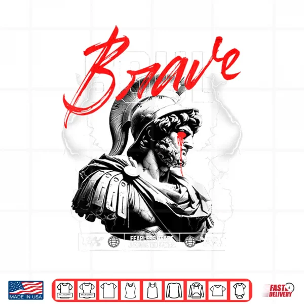 Design Greek God Statue x Brave Soul x Aries x Lightning Streetwear Shirt