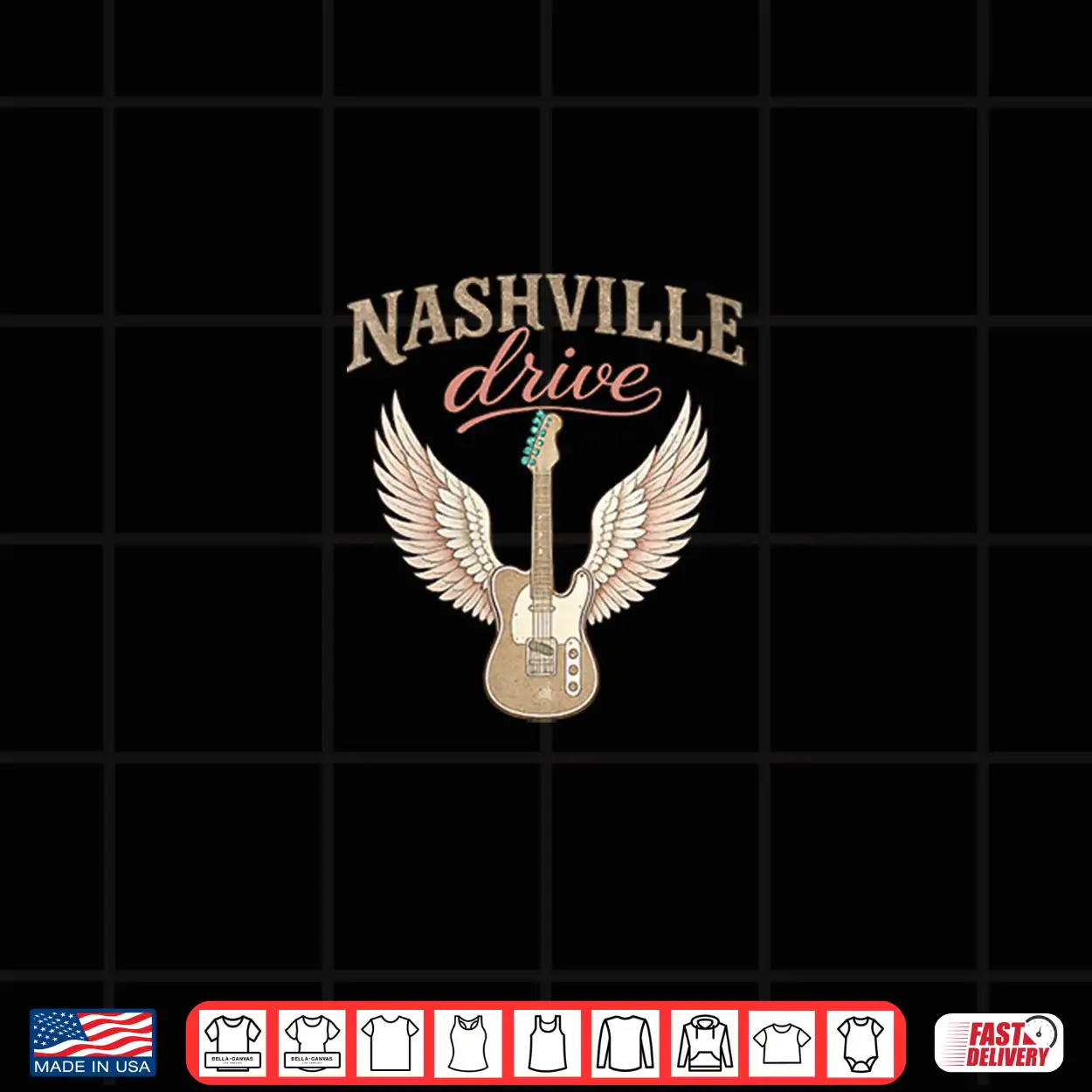 Guitar With Wings Logo Shirt Guitar With Wings Logo Shirt