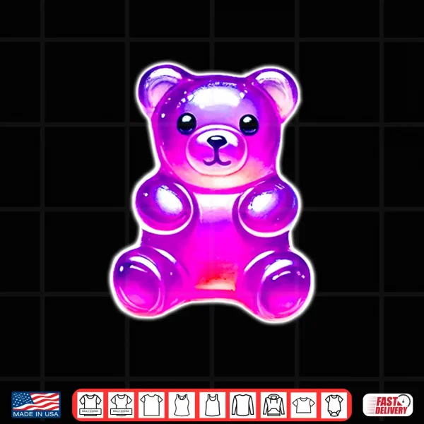 Design Gummy Bear Candy Purple Shirt