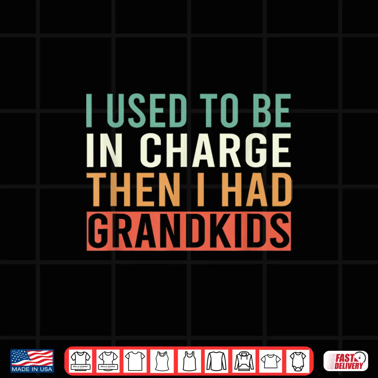 I Used To Be In Charge Then I Had Grandkids Shirt I Used To Be In Charge Then I Had Grandkids Shirt