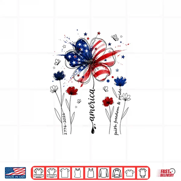 Independence Day Patriotic American Flag Usa Flower Women Shirt 4 Design Independence Day Patriotic American Flag USA Flower Women Shirt