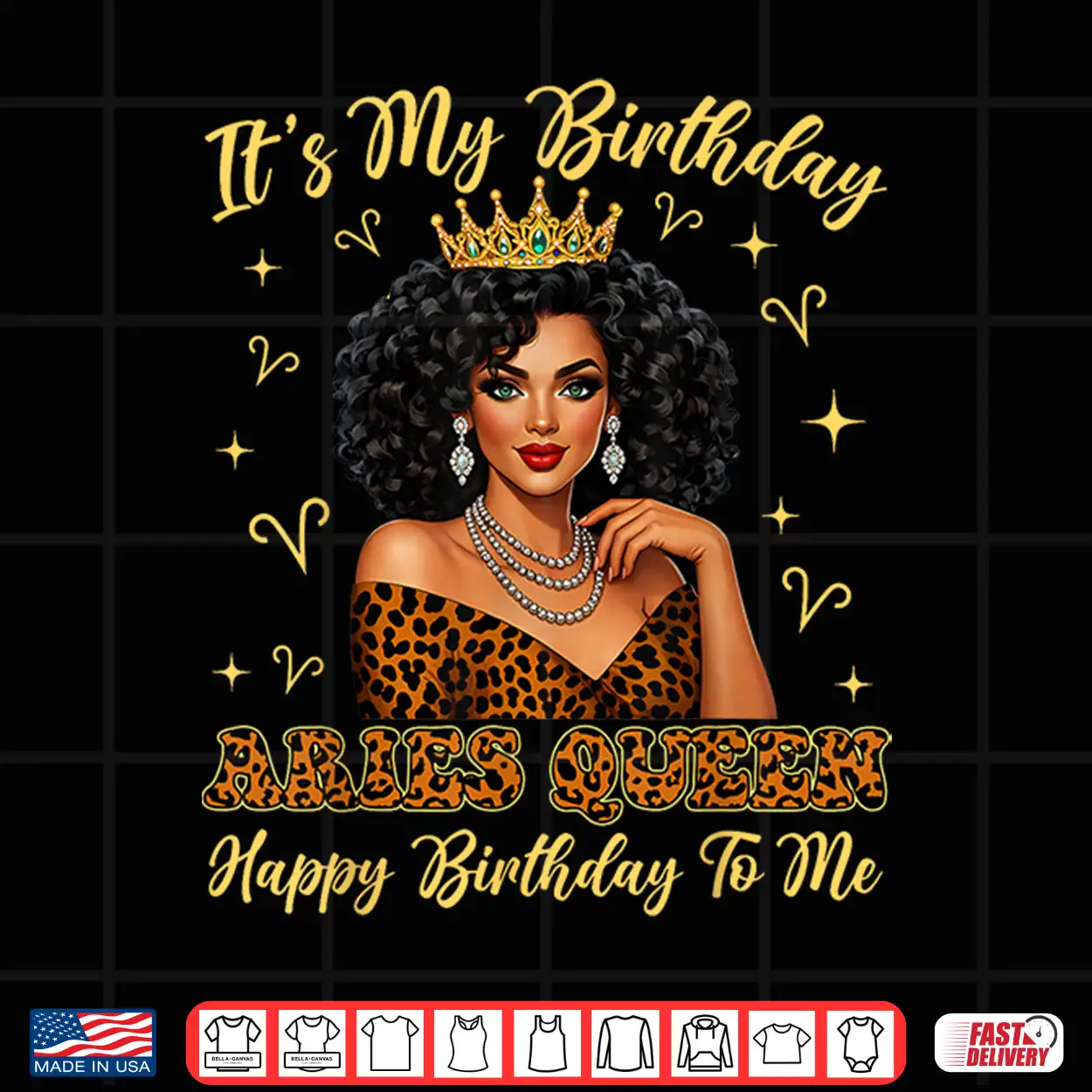 It’S My Birthday Aries Black Woman Leopard Girl Shirt It’S My Birthday Aries Black Woman Leopard Girl Shirt