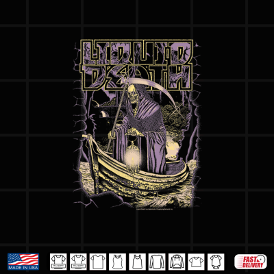 Design Liquid Death River Styx Reaper Scene Heavy Metal Water Premium Tri Blend Shirt 1
