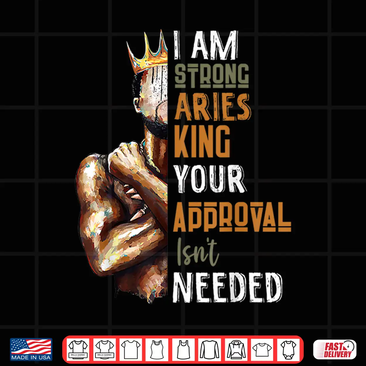 Mens I Am Strong Aries King Crown Zodiac Horoscope Gift Shirt Mens I Am Strong Aries King Crown Zodiac Horoscope Gift Shirt