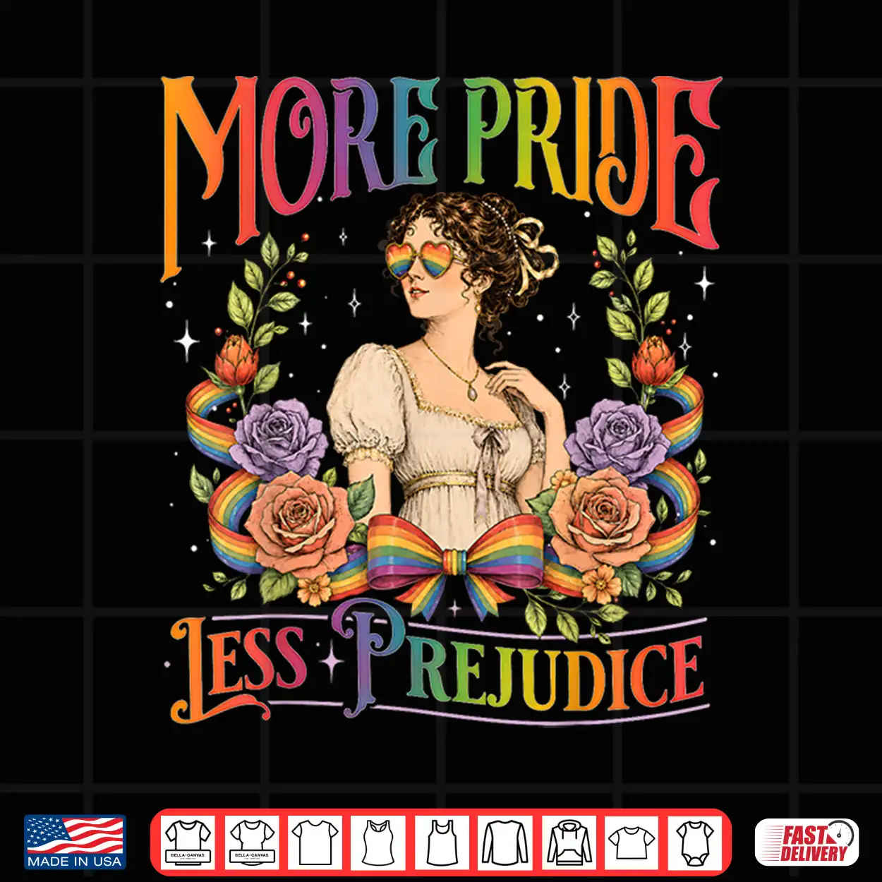 More Pride Less Prejudice Rainbow Vintage Pride Aesthetic Shirt More Pride Less Prejudice Rainbow Vintage Pride Aesthetic Shirt