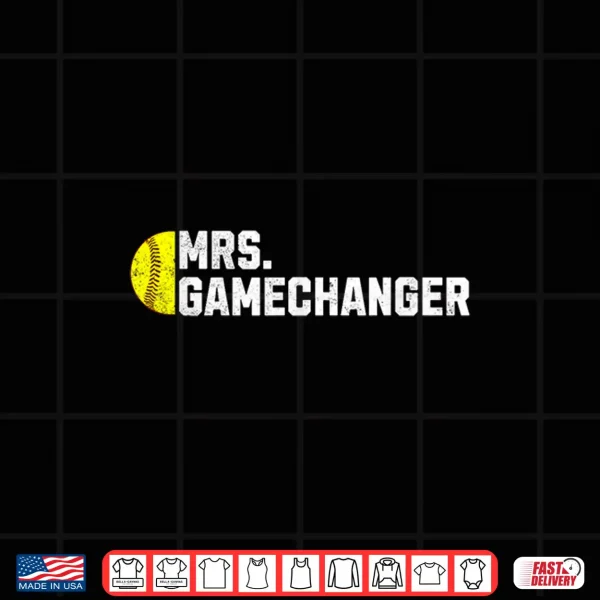 Mrs. Gamechanger Softball Scorekeeper Love Shirt 4 Design Mrs. Gamechanger Softball Scorekeeper Love Shirt