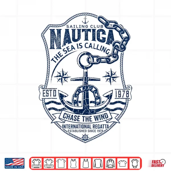 Nautica Sailing Club Vintage Anchor International Regatta Shirt 4 Design Nautica Sailing Club Vintage Anchor International Regatta Shirt