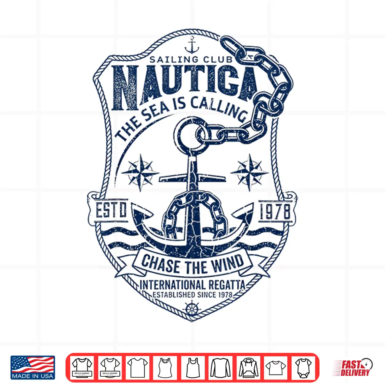 Nautica Sailing Club Vintage Anchor International Regatta Shirt Nautica Sailing Club Vintage Anchor International Regatta Shirt