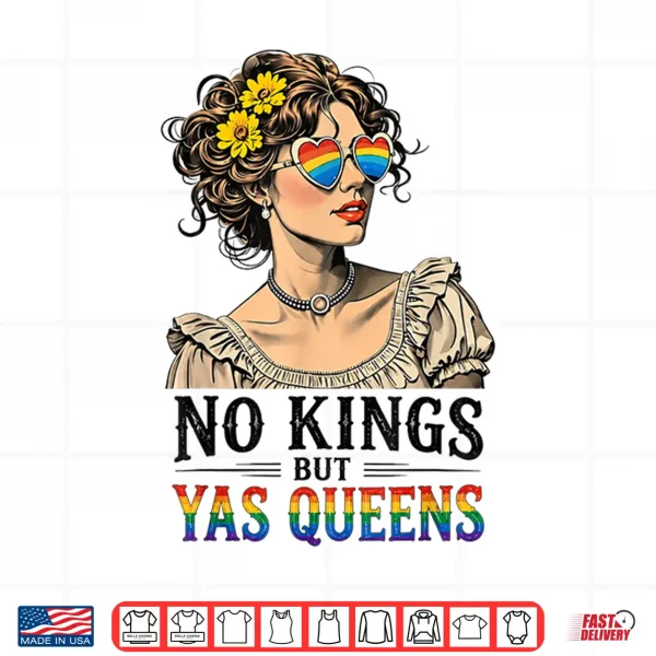No Kings But Yas Queens Retro Lgbtq Pride Month Ally Pride Shirt 4 Design No Kings But Yas Queens Retro LGBTQ Pride Month Ally Pride Shirt
