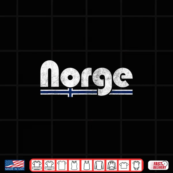 Norway Norge Fan Retro Vintage Flag Shirt 4 Design Norway Norge Fan Retro Vintage Flag Shirt