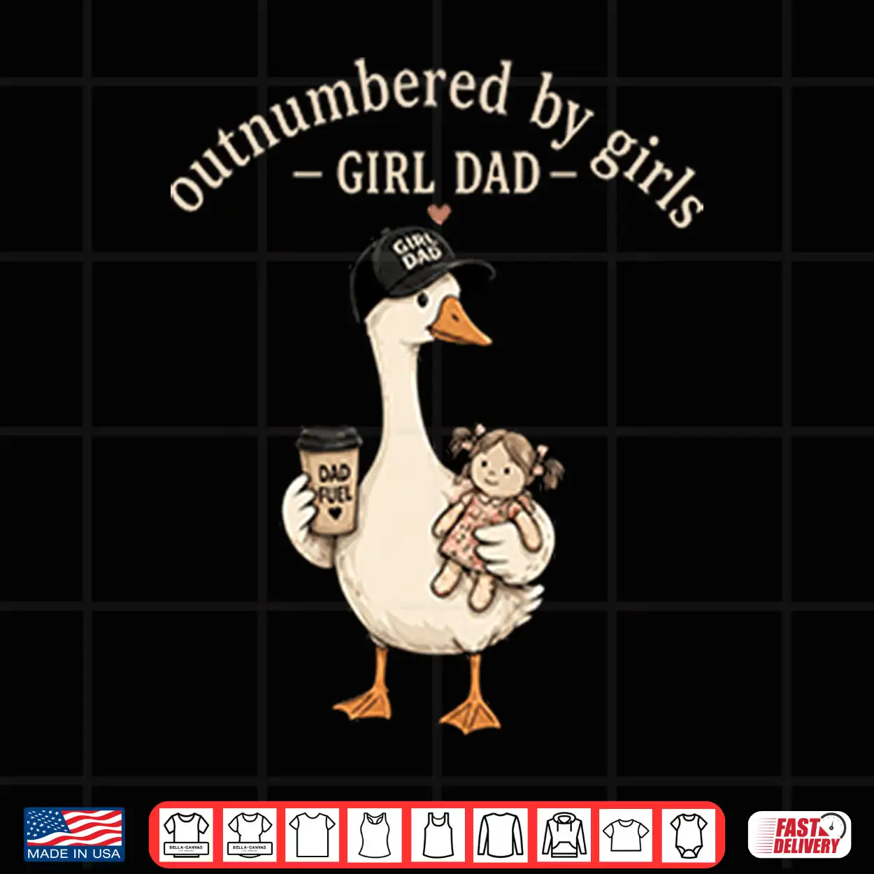 Outnumbered By Girls Funny Girl Dad PNG Outnumbered By Girls Funny Girl Dad PNG