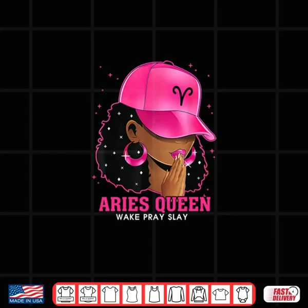 Pink Aries Queen Black Girl Woman Cap Zodiac Sign Birthday Shirt 4 Design Pink Aries Queen Black Girl Woman Cap Zodiac Sign Birthday Shirt