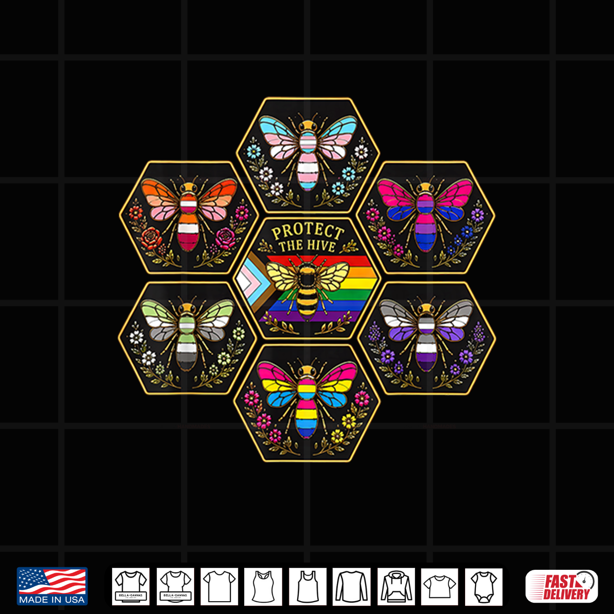 Protect The Hive Lgbtq Bee Bisexual Nature Gay Pride Support Shirt Protect The Hive Lgbtq Bee Bisexual Nature Gay Pride Support Shirt