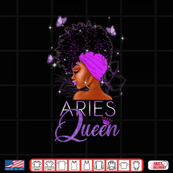 Purple Aries Queen African American Woman March April Shirt 4 Design Purple Aries Queen African American Woman March April Shirt