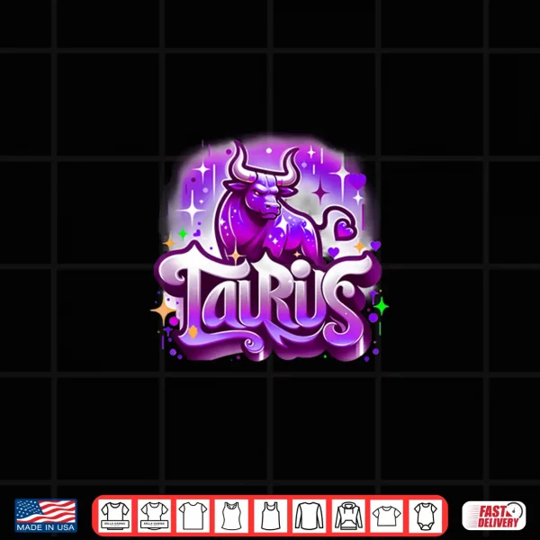 Design Purple Taurus Zodiac Star Sign Shirt