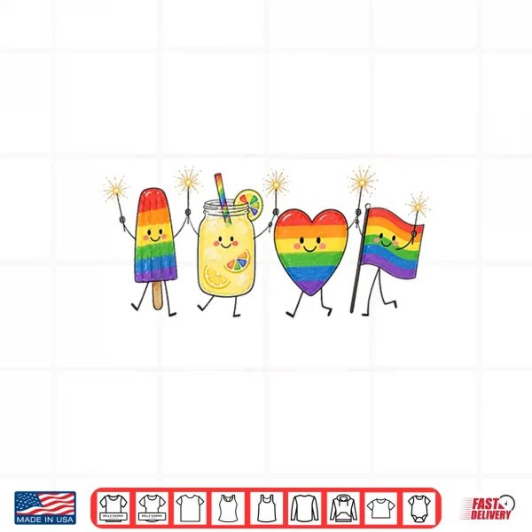 Rainbow Heart Flag Popsicle Summer Pride Month Gay Lgbtq Shirt 4 Design Rainbow Heart Flag Popsicle Summer Pride Month Gay LGBTQ Shirt