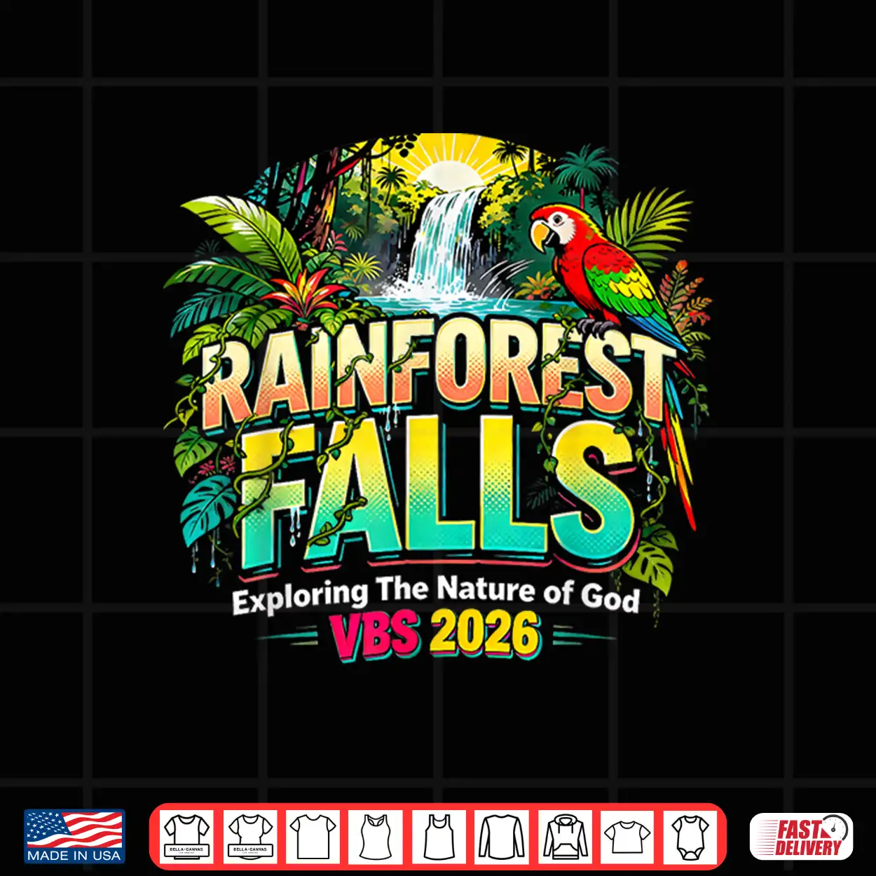Rainforest Falls Vbs 2026 Exploring The Nature Of God Gift Shirt Rainforest Falls Vbs 2026 Exploring The Nature Of God Gift Shirt
