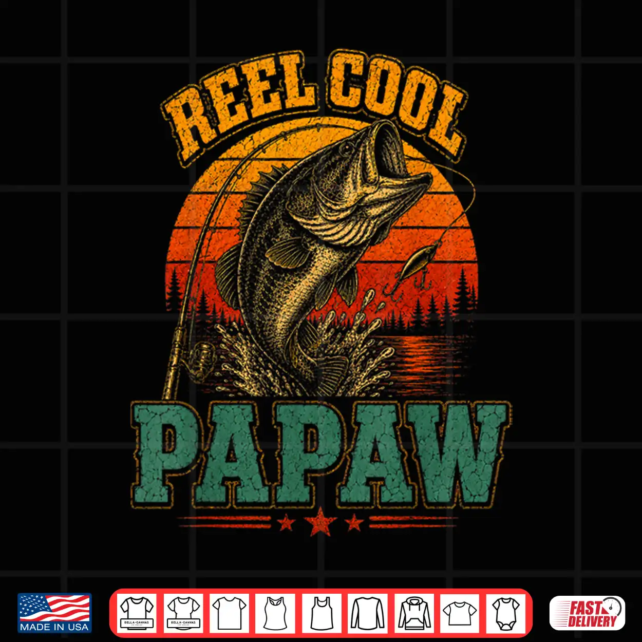 Reel Cool Papaw Vintage Fishing Retro Sunset Father’S Day Shirt Reel Cool Papaw Vintage Fishing Retro Sunset Father’S Day Shirt