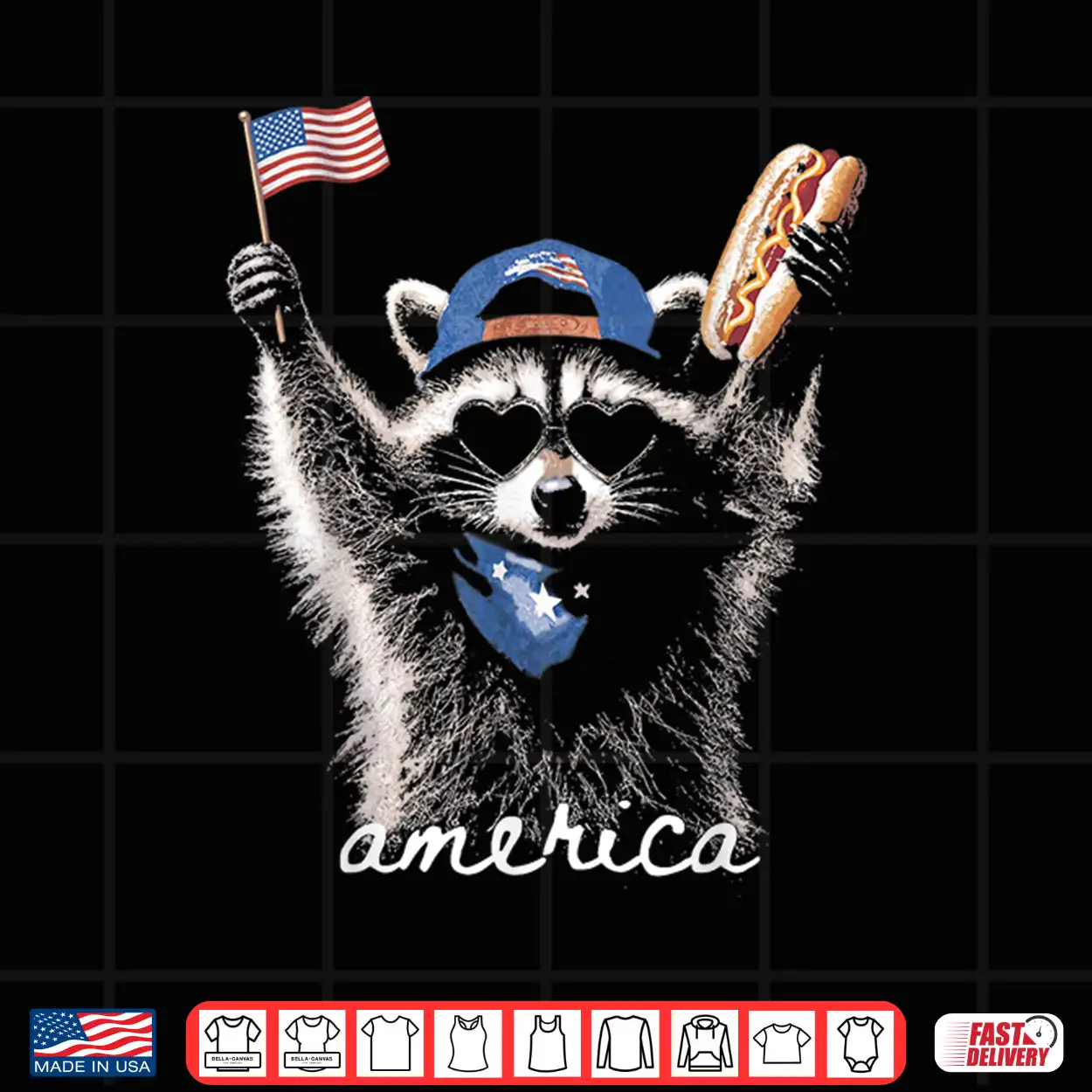 Retro Funny America Raccoon Hot Dog Lovers Patriotic Us Flag Shirt Retro Funny America Raccoon Hot Dog Lovers Patriotic Us Flag Shirt