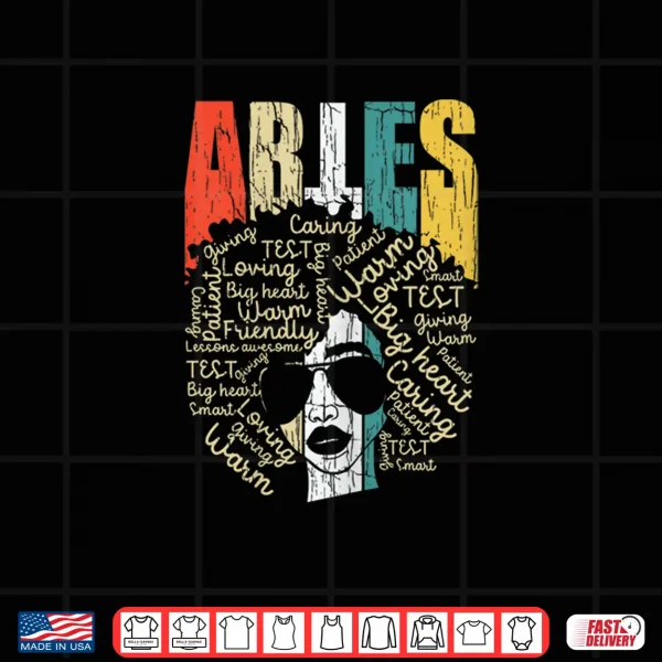 Retro Vintage Aries Birthday Costume African American Gift Shirt 4 Design Retro Vintage Aries Birthday Costume African American Gift Shirt