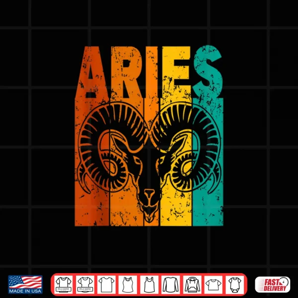 Retro Zodiac Sign Aries Shirt 4 Design Retro Zodiac Sign Aries Shirt