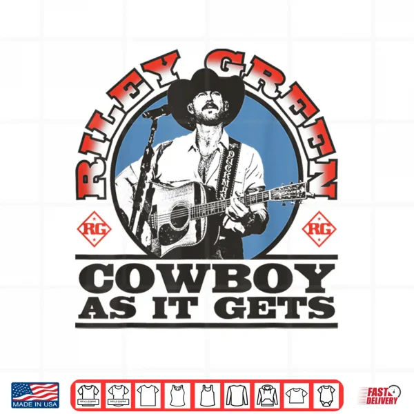 Riley Green Cowboy As It Gets Logo Shirt 4 Design Riley Green Cowboy As it Gets Logo Shirt