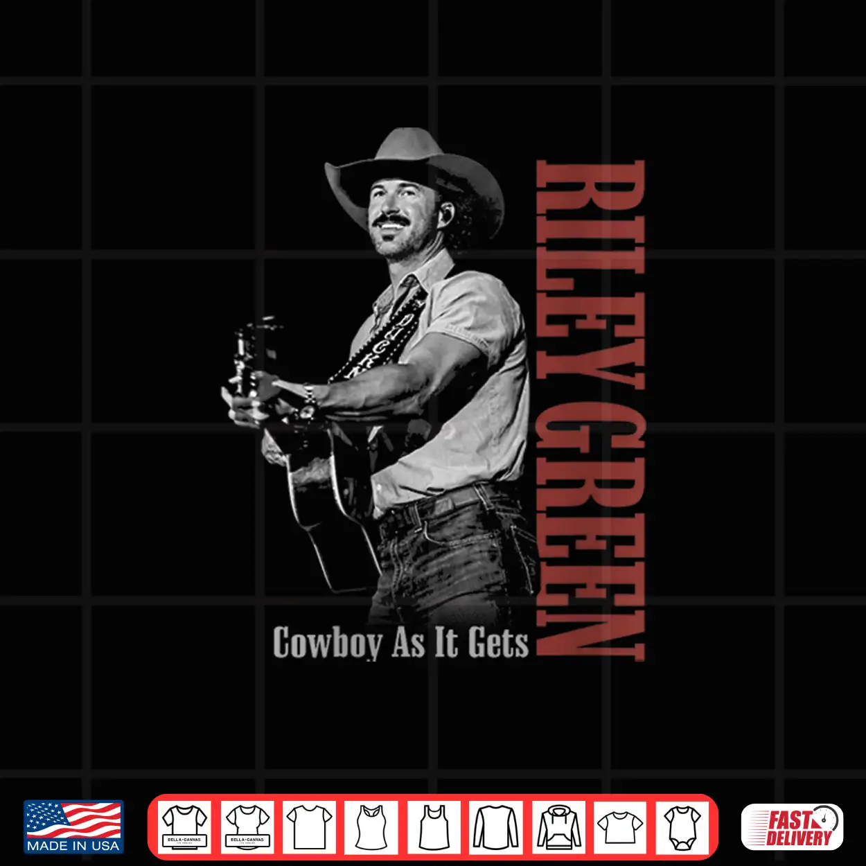 Riley Green Cowboy Guitar Shirt Riley Green Cowboy Guitar Shirt