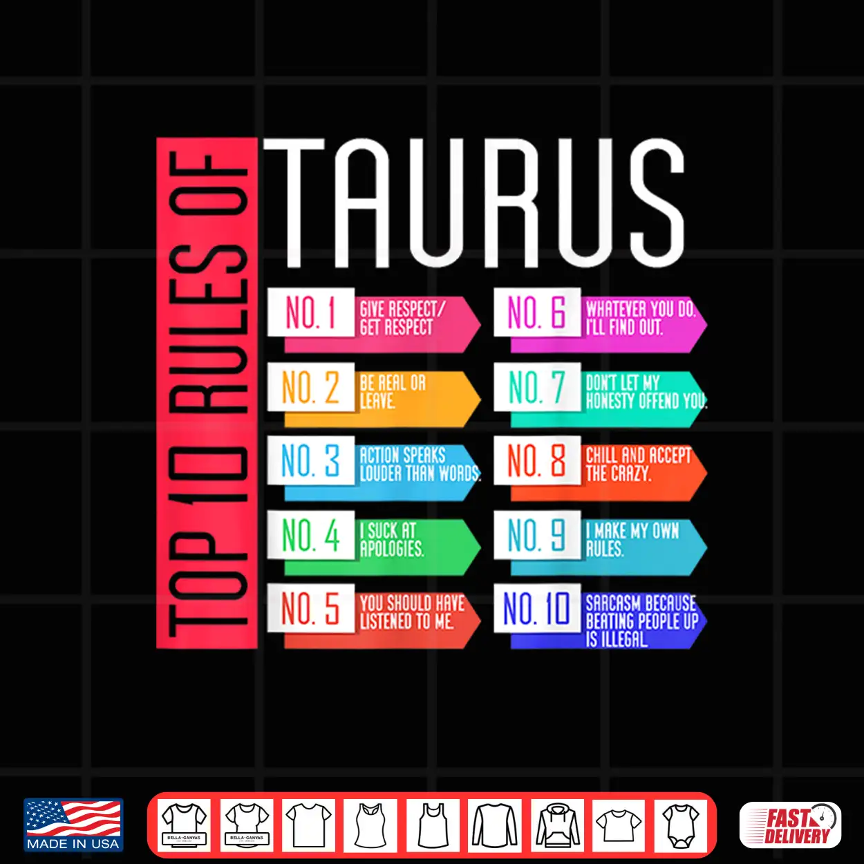 Rules Of Taurus Zodiac Birthday Horoscope Astrological Shirt Rules Of Taurus Zodiac Birthday Horoscope Astrological Shirt