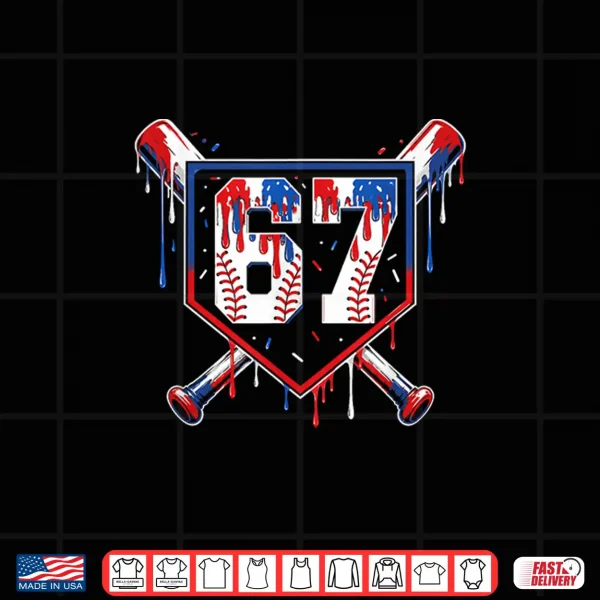 Summer Six Seven Baseball Dripping Red White Blue Usa Shirt 4 Design Summer Six Seven Baseball Dripping Red White Blue USA Shirt