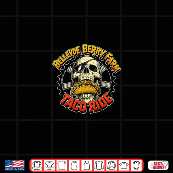 Design Taco Ride Pirate Skull Eyepatch Gear Wheel Shirt
