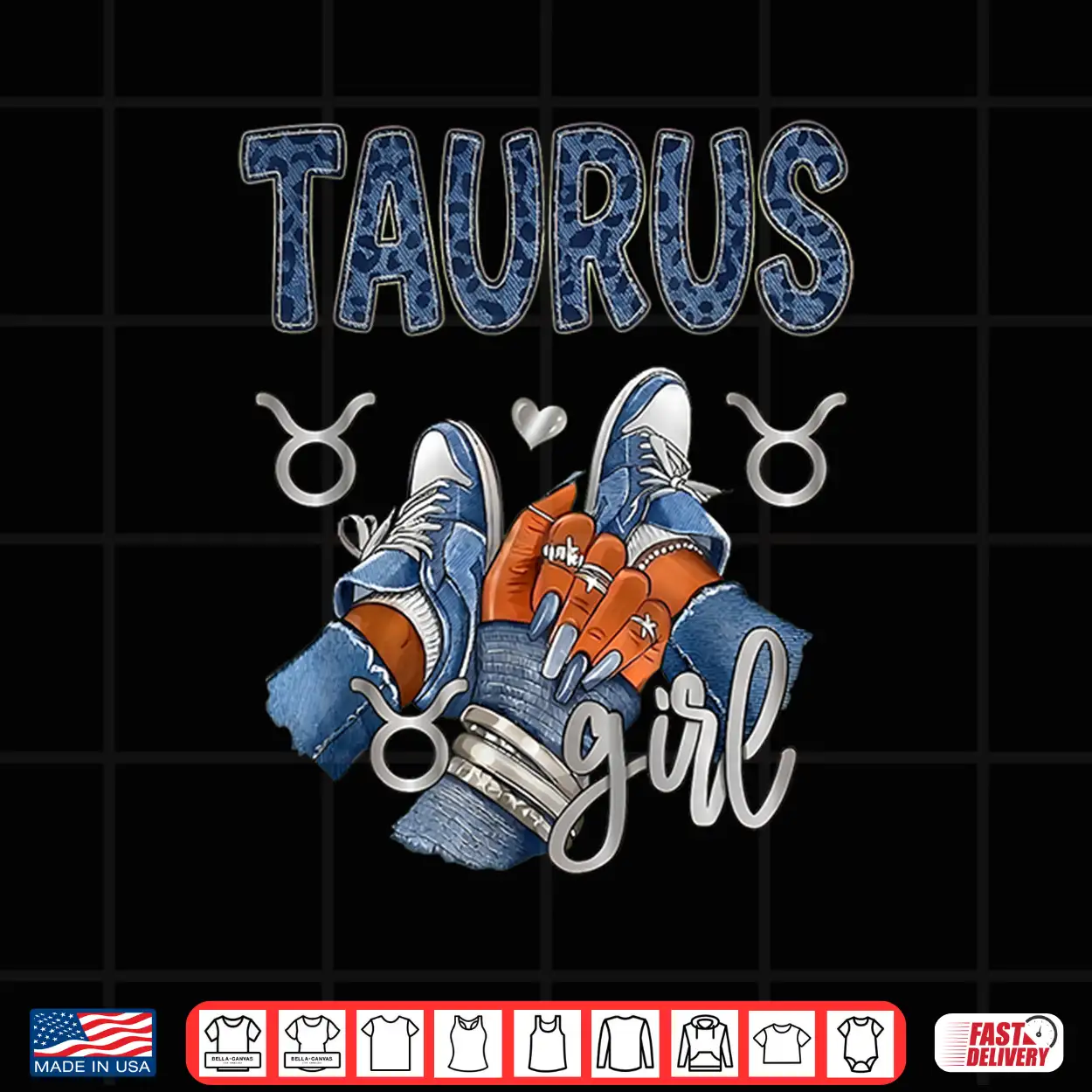 Taurus Birthday Zodiac Sneakers Nails Leopard Shirt Taurus Birthday Zodiac Sneakers Nails Leopard Shirt