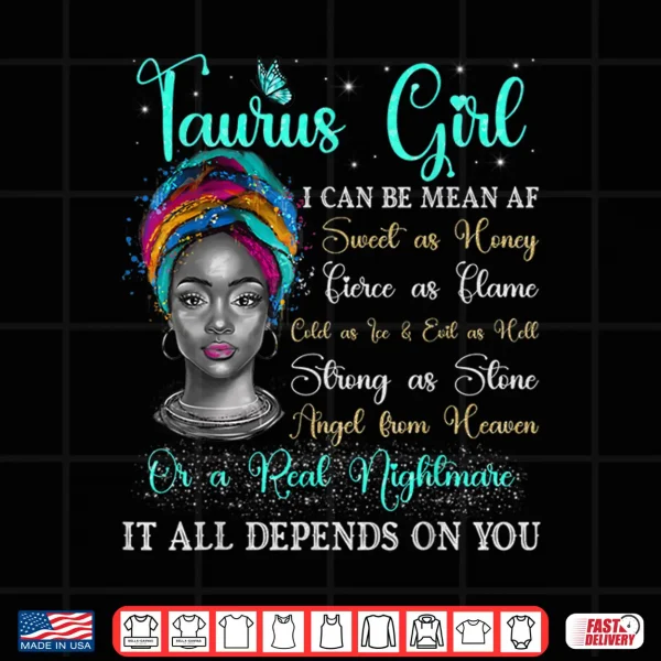 Taurus Girl Black Queen Zodiac Birthday Afro Woman Shirt 4 Design Taurus Girl Black Queen Zodiac Birthday Afro Woman Shirt