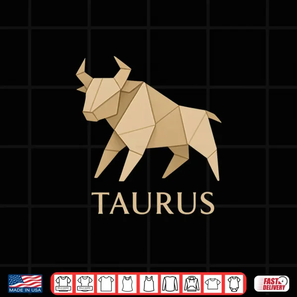 Taurus Origami Zodiac Graphic Shirt 4 Design Taurus Origami Zodiac Graphic Shirt