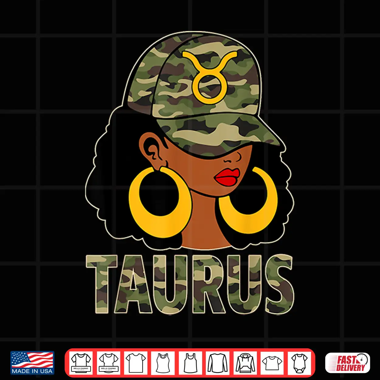 Taurus Queen Black Woman Cap Camoflauge Afro Girl Zodiac Shirt Taurus Queen Black Woman Cap Camoflauge Afro Girl Zodiac Shirt