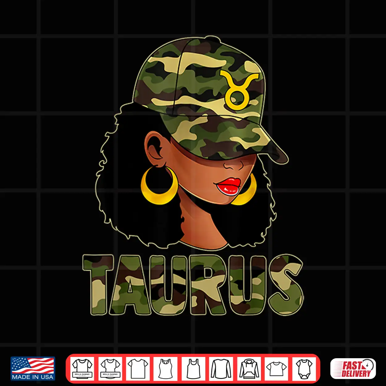 Taurus Queen Camouflage Black Culture Cap Zodiac Sign Shirt Taurus Queen Camouflage Black Culture Cap Zodiac Sign Shirt