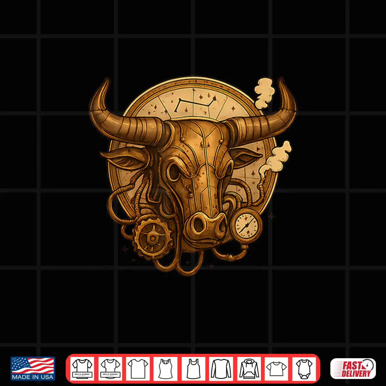 Taurus Steampunk Zodiac Bull Gear Shirt Taurus Steampunk Zodiac Bull Gear Shirt
