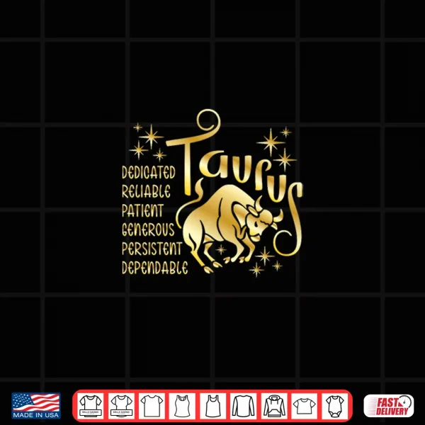 Taurus Zodiac Gold Shirt 4 Design Taurus Zodiac Gold Shirt