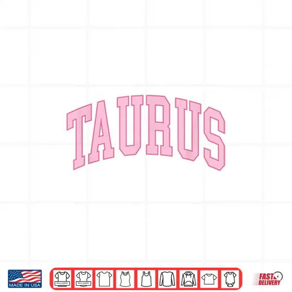Design Taurus Zodiac Horoscope Pink Retro Preppy Throwback Shirt